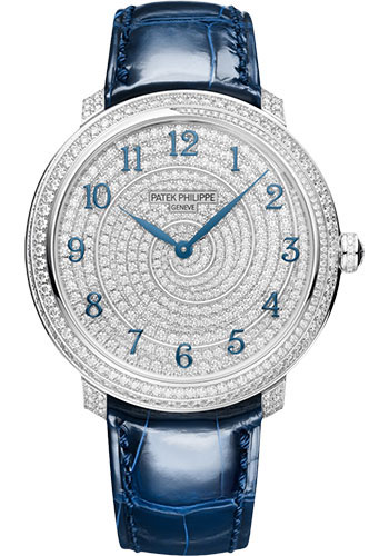 Patek Philippe Calatrava Diamond Ribbon Joaillerie - 36.5 mm - White Gold - Fully Set With Diamonds Dial