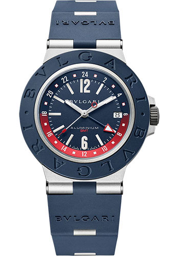 Bvlgari Bvlgari Aluminium Watch - 40 mm Aluminum Case - Blue Dial - Blue Rubber Strap
