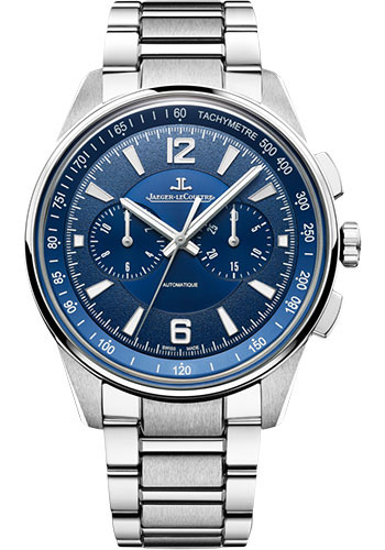 Jaeger-LeCoultre Polaris Chronograph Watch - 42 mm Stainless Steel Case - Blue Dial - Steel Bracelet