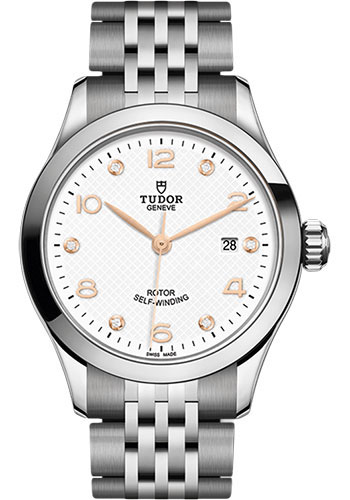 Tudor 1926 Watch - 28mm Steel Case - White Diamond Dial - Bracelet